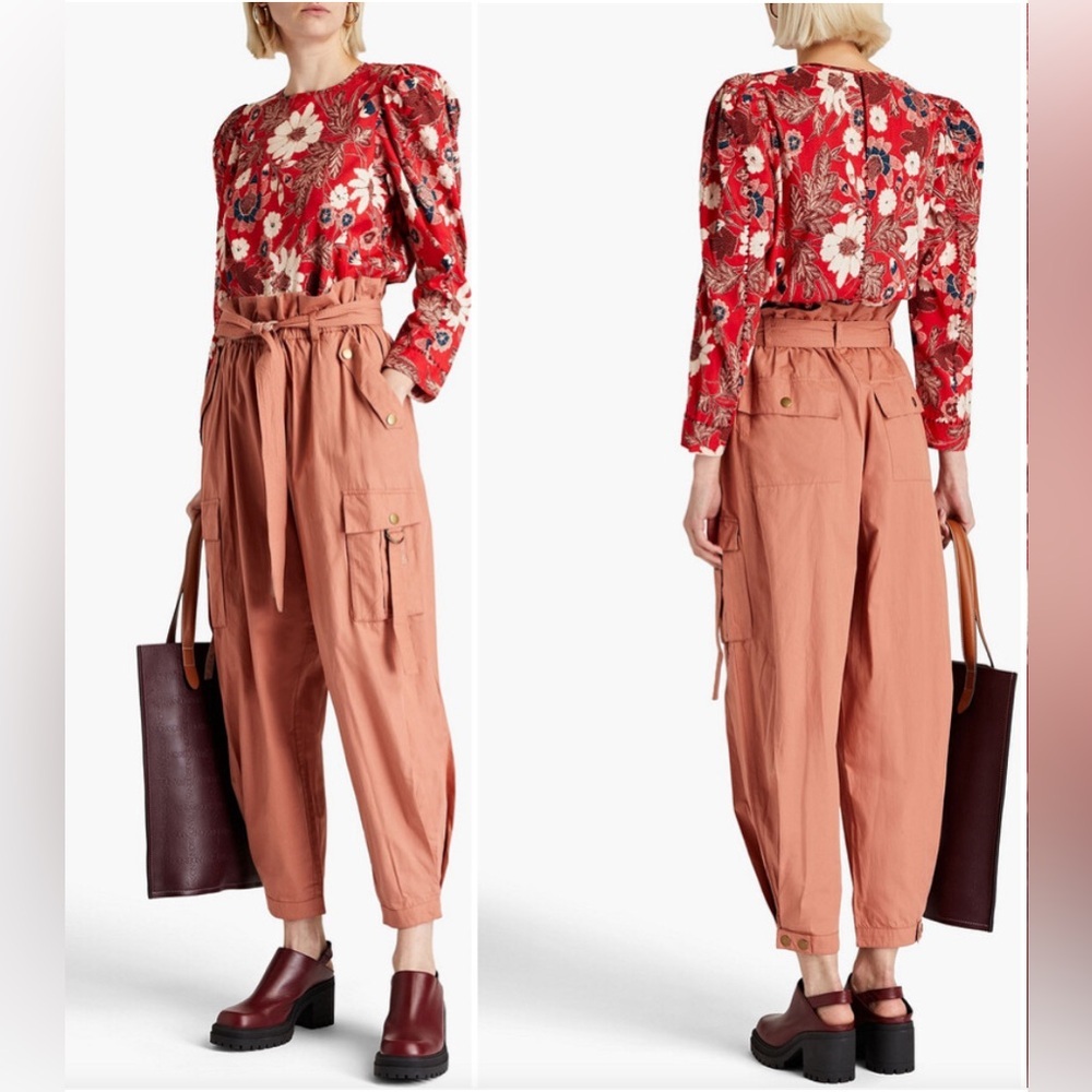 Ulla Johnson Terese floral-print cotton-blend blouse - Size 8 - Picture 2 of 4